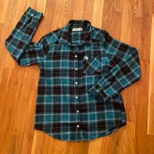 Girls Abercrombie plaid button down shirt